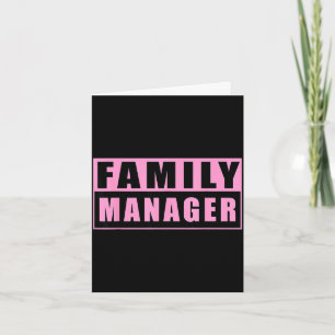 Family manager mother's day card
