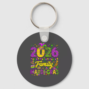 Family Mardi Gras 2026 Fat Tuesday Family Matching Key Ring