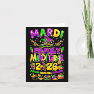 Family Mardi Gras Making Memories Artwork Card