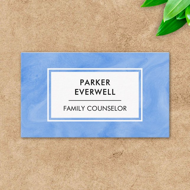 Family Marriage Counseling Counsellor Blue Fluid Business Card (Creator Uploaded)