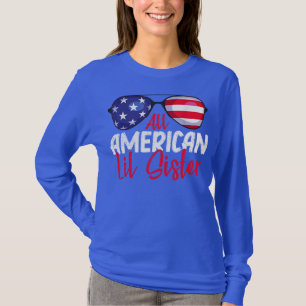 Family Matching 4th July Women Lil Sister T-Shirt