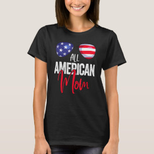 Family Matching 4th Of July Women Mum American Fl T-Shirt