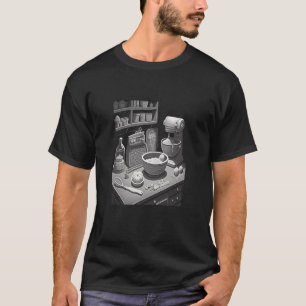 Family Matching Baking Apparel Grayscale Vintage B T-Shirt