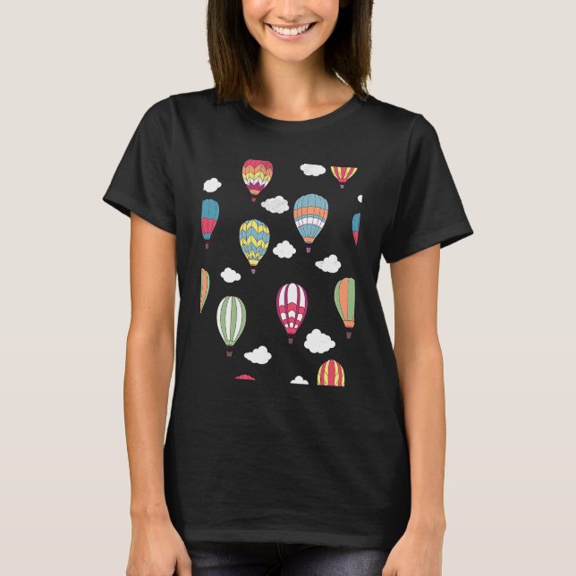 Family Matching Balloon Coloured Hot Air Balloons  T-Shirt (Front)