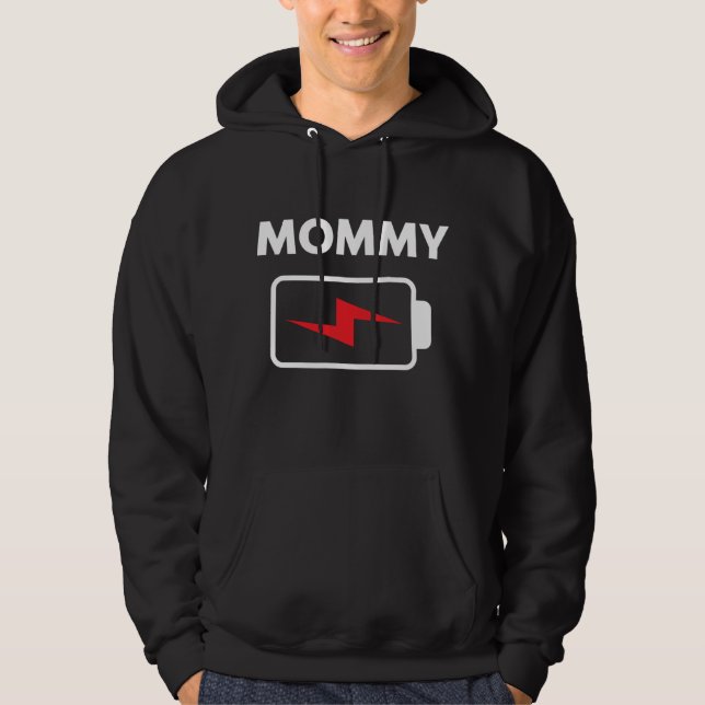 Family Matching Christmas Battery Funny Mummy Xmas Hoodie (Front)