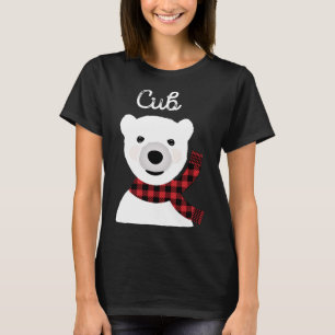 Family Matching Christmas Buffalo Plaid Bear Cub T-Shirt
