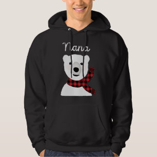 Family Matching Christmas Buffalo Plaid Nana Bear  Hoodie