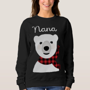 Family Matching Christmas Buffalo Plaid Nana Bear Sweatshirt