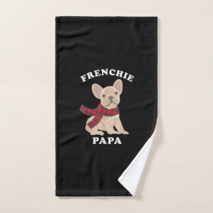 family matching christmas french bulldog gift hand towel