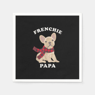 family matching christmas french bulldog gift napkin