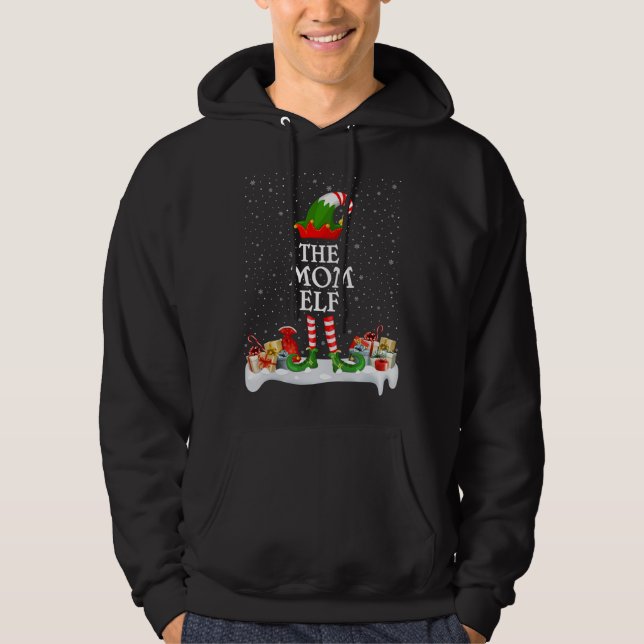 Family Matching Christmas The Mum Elf Hoodie (Front)