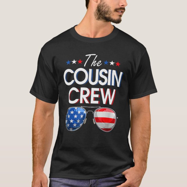 Family Matching Cousin Crew American Flag 4th Of J T-Shirt (Front)