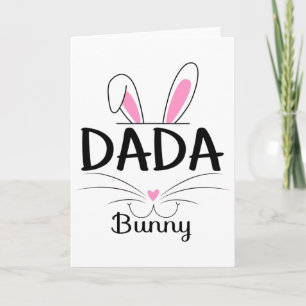 Family Matching Dada Bunny Graphic Easter Costume Card