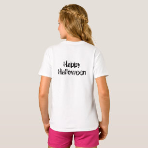 Family Matching Girl Typography Happy Halloween T-Shirt