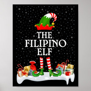 Family Matching Group Christmas The Filipino Elf Poster