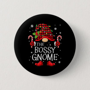 Family Matching Group The Bossy Gnome Christmas 6 Cm Round Badge