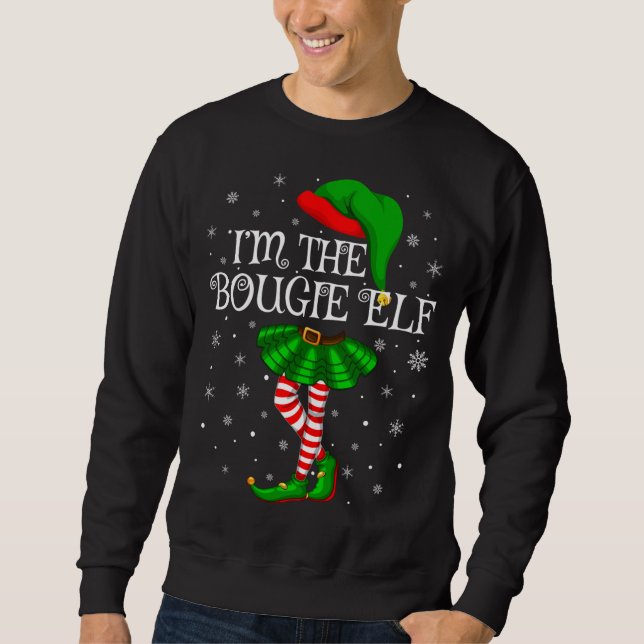 Family Matching I'm The Bougie Elf Christmas Sweatshirt (Front)