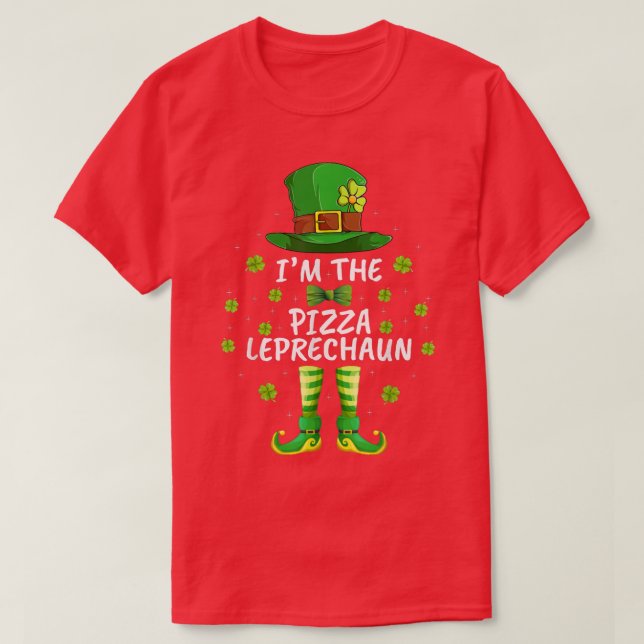 Family Matching I'm The Pizza Leprechaun St Patric T-Shirt (Design Front)