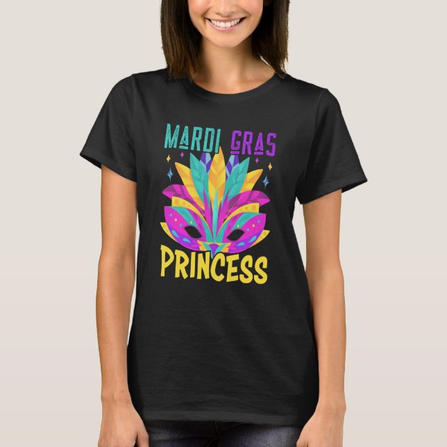 Family Matching Mardi Gras Princess Carnival Costu T-Shirt (Front)