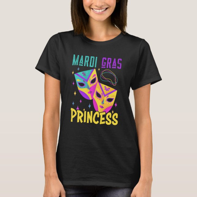 Family Matching Mardi Gras Princess Carnival Costu T-Shirt (Front)