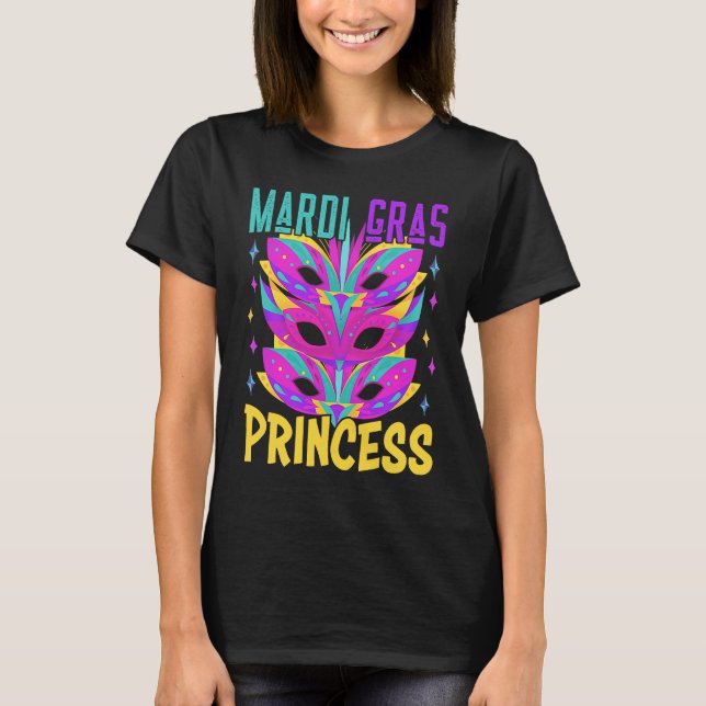 Family Matching Mardi Gras Princess Carnival Costu T-Shirt (Front)