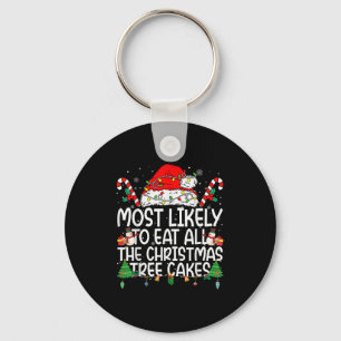 Family Matching Most Likely To Eat All The Christm Key Ring