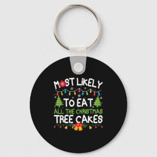 Family Matching Most Likely To Eat All The Christm Key Ring