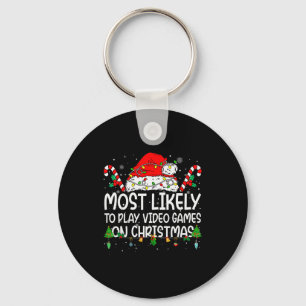 Family Matching Most Likely To Play Video Games On Key Ring