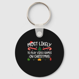 Family Matching Most Likely To Play Video Games On Key Ring