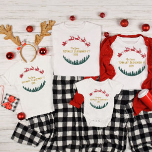 Family Matching Personalised Name/Year Sleighed It Baby Bodysuit