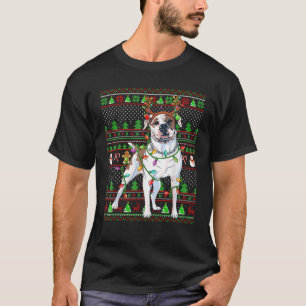 Family Matching Reindeer Ugly American Bulldog Chr T-Shirt