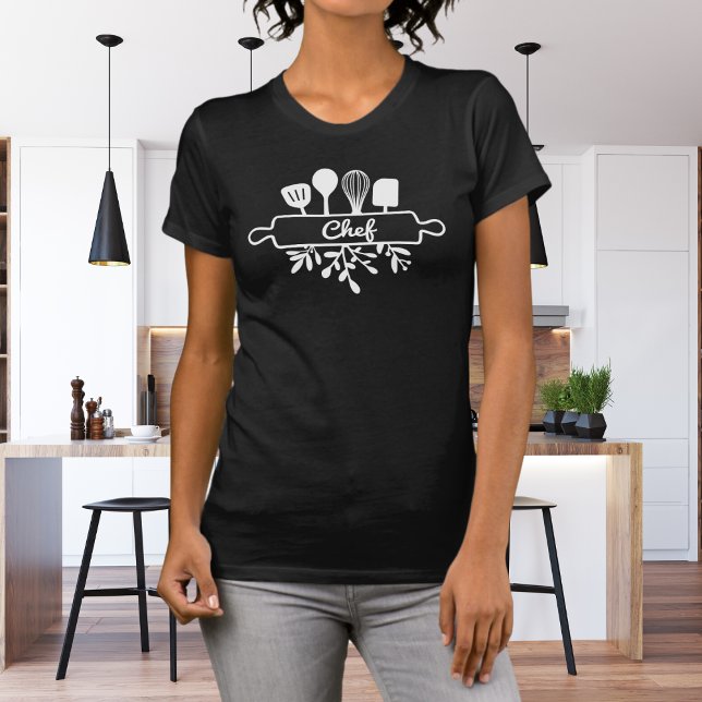 Family Matching Rolling Pin Greenery Mummy Chef  T-Shirt (Creator Uploaded)