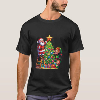 Family Matching Santa Elf Squad Decorating Christm T-Shirt