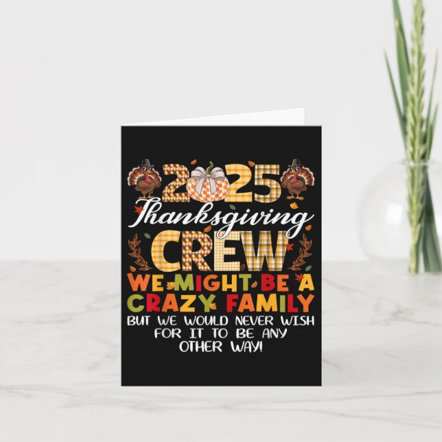 Family Matching Thanksgiving Crew 2025 Fall Autumn Card (Front)