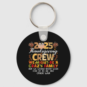 Family Matching Thanksgiving Crew 2025 Fall Autumn Key Ring