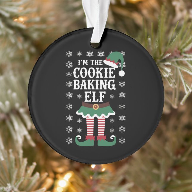Family Matching The Cookie Baking Elf Christmas Ornament (Tree)