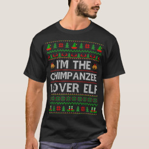 Family Matching Ugly Chimpanzee Lover Elf Christma T-Shirt