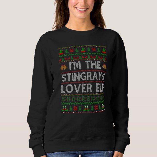 Family Matching Ugly I M The Stingrays  Elf Christ Sweatshirt (Front)