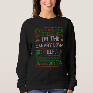 Family Matching Ugly I'm The Canary Elf Christmas Sweatshirt