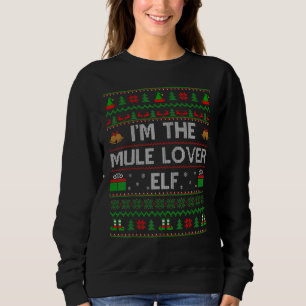 Family Matching Ugly I'm The Mule Elf Christmas Sweatshirt