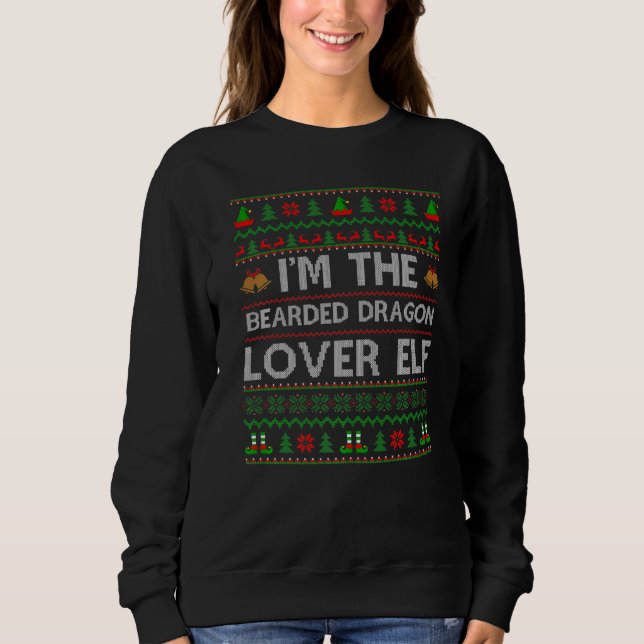 Family Matching Ugly The Bearded Dragon Elf Christ Sweatshirt (Front)