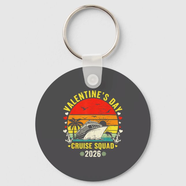 Family Matching Valentines Day For Couples Cruise  Key Ring (Front)