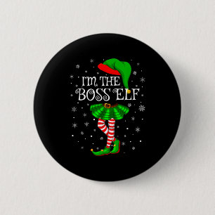 Family Matching Women Girls I'm The Boss Elf Chris 6 Cm Round Badge