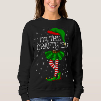 Family Matching Women Girls I'm The Crafty Elf Chr Sweatshirt