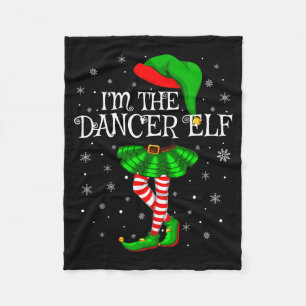 Family Matching Women Girls I'm The Dancer Elf Chr Fleece Blanket