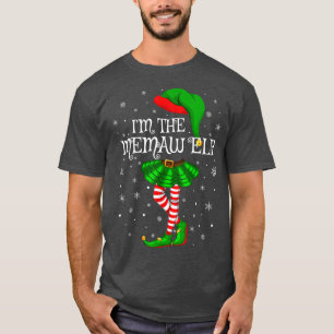 Family Matching Women Girls I'm The Memaw Elf Chri T-Shirt