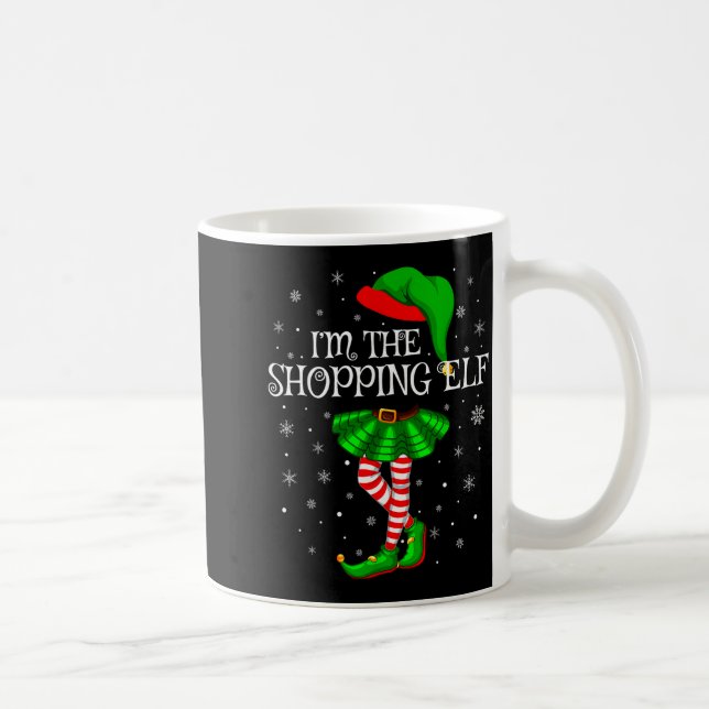 Family Matching Women Girls I'm The Shopng Elf Chr Coffee Mug (Right)