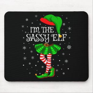 Family Matching Women Girls I'm The Sy Elf Christm Mouse Pad