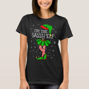 Family Matching Women Girls I'm The Sy Elf Christm T-Shirt