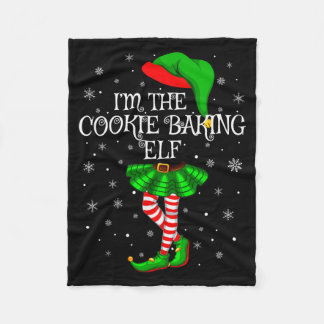 Family Matching Women Girls The Cookie Baking Elf  Fleece Blanket